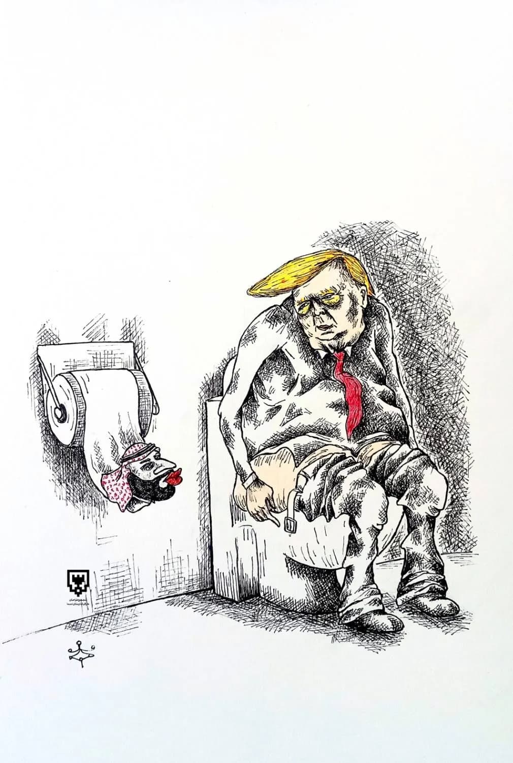 کارتون "بن سلمان و ترامپ"