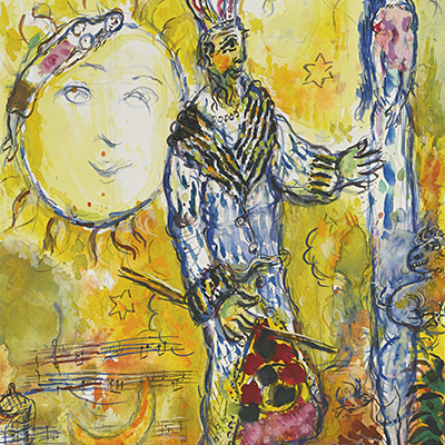 تابلوی نقاشی در اطراف فلوت سحر آمیز