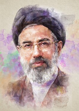 خلق تصویری از امام خامنه‌ای با شبیه‌سازی آبرنگ در فضای دیجیتال